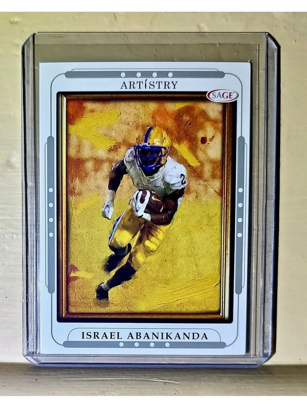 Israel Abanikanda 2023 SAGE NFL Artistry Football #54 Card
